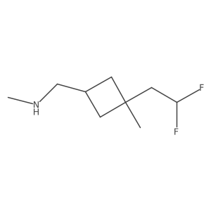 {[3-(2,2-Difluoroethyl)-3-methylcyclobutyl]methyl}(methyl)amine Structure