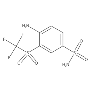 4-Amino-3-trifluoromethanesulfonylbenzene-1-sulfonamide Structure