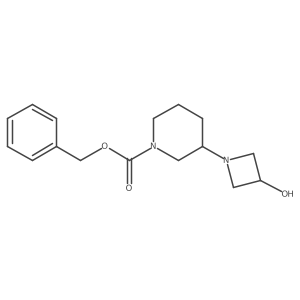 Benzyl 3-(3-hydroxyazetidin-1-yl)piperidine-1-carboxylate结构式