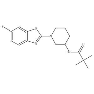 N-[1-(6-fluoro-1,3-benzothiazol-2-yl)piperidin-3-yl]-2,2-dimethylpropanamide Structure