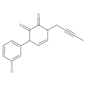 1-(But-2-yn-1-yl)-4-(3-chlorophenyl)-1,2,3,4-tetrahydropyrazine-2,3-dione Structure