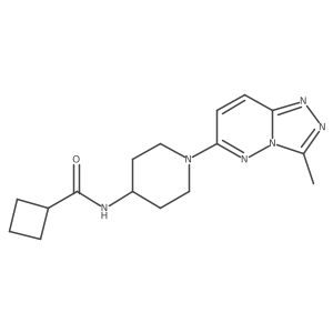 N-(1-{3-methyl-[1,2,4]triazolo[4,3-b]pyridazin-6-yl}piperidin-4-yl)cyclobutanecarboxamide结构式