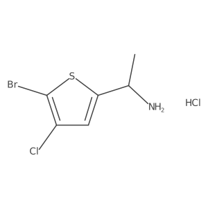 (R)-1-(5-Bromo-4-chlorothiophen-2-yl)ethan-1-amine hydrochloride Structure