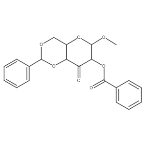 I+/--D-ribo-Hexopyranosid-3-ulose, methyl 4,6-O-(phenylmethylene)-, 2-benzoate结构式