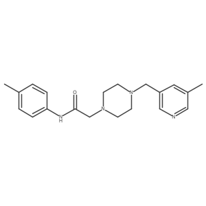 N-(4-methylphenyl)-2-{4-[(5-methylpyridin-3-yl)methyl]piperazin-1-yl}acetamide结构式