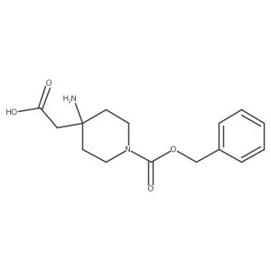 {4-Amino-1-[(benzyloxy)carbonyl]piperidin-4-yl}acetic acid Structure