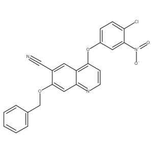 4-(4-Chloro-3-nitrophenoxy)-7-phenylmethoxyquinoline-6-carbonitrile结构式