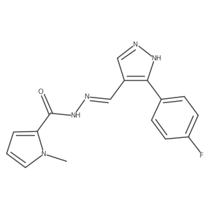 N'-{(E)-[3-(4-fluorophenyl)-1H-pyrazol-4-yl]methylidene}-1-methyl-1H-pyrrole-2-carbohydrazide Structure