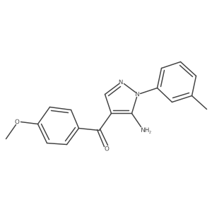 [5-Amino-1-(3-methylphenyl)-1H-pyrazol-4-yl](4-methoxyphenyl)methanone Structure