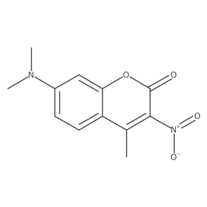 7-(Dimethylamino)-4-methyl-3-nitro-2H-1-benzopyran-2-one结构式