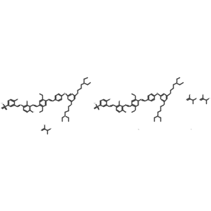 Ferrate(1-), bis(3-((3-((4-((4-((4,6-bis((3-(diethylamino)propyl)amino)-1,3,5-triazin-2-yl)amino)phenyl)azo)-2,5-dimethoxyphenyl)azo)-2,4-dihydroxyphenyl)azo)-4-hydroxybenzenesulfonamidato(2-))-, hydrogen, tris(2-hydroxypropanoate) (salt)结构式