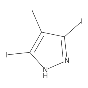 3,5-Diiodo-4-methyl-1h-pyrazole结构式
