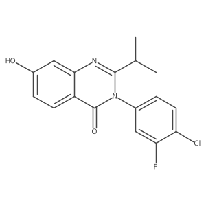 3-(4-Chloro-3-fluoro-phenyl)-7-hydroxy-2-isopropyl-3H-quinazolin-4-one结构式