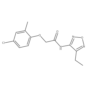 2-(4-chloro-2-methylphenoxy)-N-(4-ethyl-1,2,5-oxadiazol-3-yl)acetamide Structure