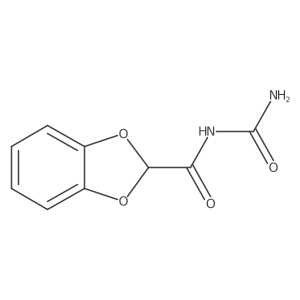 N-carbamoyl-1,3-benzodioxole-2-carboxamide结构式