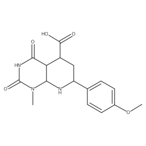 7-(4-Methoxyphenyl)-1-methyl-2,4-dioxo-4a,5,6,7,8,8a-hexahydropyrido[2,3-d]pyrimidine-5-carboxylic acid结构式