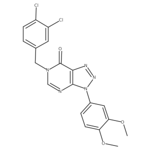 6-(3,4-dichlorobenzyl)-3-(3,4-dimethoxyphenyl)-3H-[1,2,3]triazolo[4,5-d]pyrimidin-7(6H)-one结构式