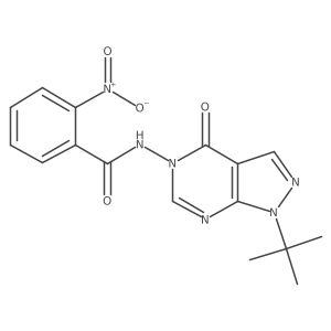 N-(1-(tert-butyl)-4-oxo-1H-pyrazolo[3,4-d]pyrimidin-5(4H)-yl)-2-nitrobenzamide Structure