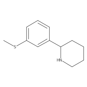 2-[3-(Methylsulfanyl)phenyl]piperidine Structure