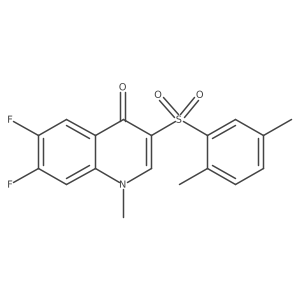 3-((2,5-dimethylphenyl)sulfonyl)-6,7-difluoro-1-methylquinolin-4(1H)-one Structure