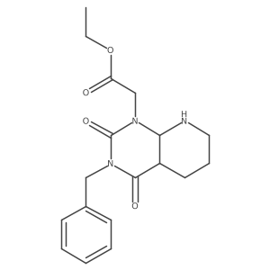 Ethyl 2-(3-benzyl-2,4-dioxo-4a,5,6,7,8,8a-hexahydropyrido[2,3-d]pyrimidin-1-yl)acetate结构式