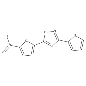 5-(5-Nitrofuran-2-yl)-3-thiophen-2-yl[1,2,4]oxadiazole结构式