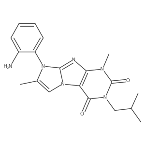 8-(2-aminophenyl)-3-isobutyl-1,7-dimethyl-1H-imidazo[2,1-f]purine-2,4(3H,8H)-dione Structure