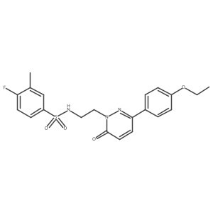 N-(2-(3-(4-ethoxyphenyl)-6-oxopyridazin-1(6H)-yl)ethyl)-4-fluoro-3-methylbenzenesulfonamide结构式