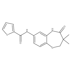 N-(3,3-dimethyl-4-oxo-2,3,4,5-tetrahydrobenzo[b][1,4]oxazepin-7-yl)thiophene-2-carboxamide Structure