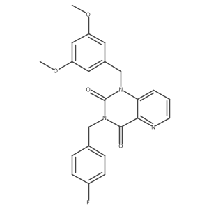 1-(3,5-dimethoxybenzyl)-3-(4-fluorobenzyl)pyrido[3,2-d]pyrimidine-2,4(1H,3H)-dione结构式