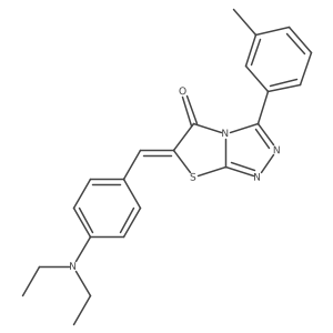 6-[[4-(Diethylamino)phenyl]methylene]-3-(3-methylphenyl)thiazolo[2,3-c]-1,2,4-triazol-5(6H)-one结构式