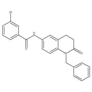 N-(1-benzyl-2-oxo-1,2,3,4-tetrahydroquinolin-6-yl)-3-bromobenzamide结构式