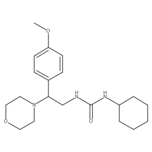 1-Cyclohexyl-3-(2-(4-methoxyphenyl)-2-morpholinoethyl)urea结构式