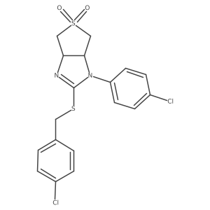2-[(4-chlorobenzyl)sulfanyl]-1-(4-chlorophenyl)-3a,4,6,6a-tetrahydro-1H-thieno[3,4-d]imidazole 5,5-dioxide结构式