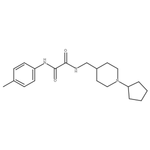 N1-((1-cyclopentylpiperidin-4-yl)methyl)-N2-(p-tolyl)oxalamide结构式