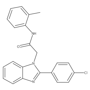 2-[2-(4-chlorophenyl)-1H-1,3-benzimidazol-1-yl]-N-(2-methylphenyl)acetamide结构式