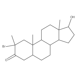(5S,8R,9S,10S,13S,14S,17S)-2-bromo-17-hydroxy-2,10,13-trimethyl-4,5,6,7,8,9,11,12,14,15,16,17-dodecahydro-1H-cyclopenta[a]phenanthren-3-one Structure