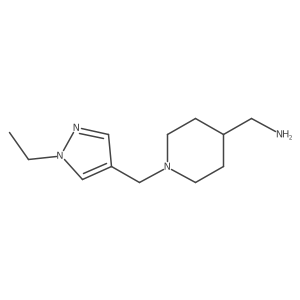 {1-[(1-Ethyl-1H-pyrazol-4-YL)methyl]piperidin-4-YL}methylamine Structure