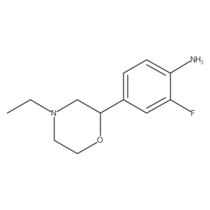 4-(4-Ethyl-2-morpholinyl)-2-fluorobenzenamine结构式