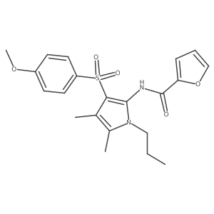 N-{3-[(4-methoxyphenyl)sulfonyl]-4,5-dimethyl-1-propyl-1H-pyrrol-2-yl}furan-2-carboxamide Structure