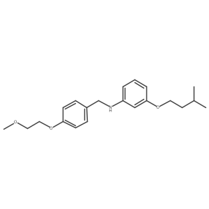 3-(Isopentyloxy)-N-[4-(2-methoxyethoxy)benzyl]-aniline结构式