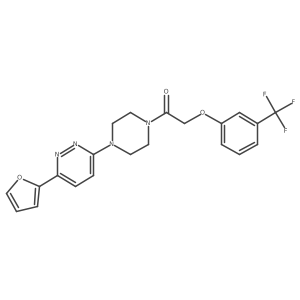 1-{4-[6-(Furan-2-yl)pyridazin-3-yl]piperazin-1-yl}-2-[3-(trifluoromethyl)phenoxy]ethan-1-one结构式
