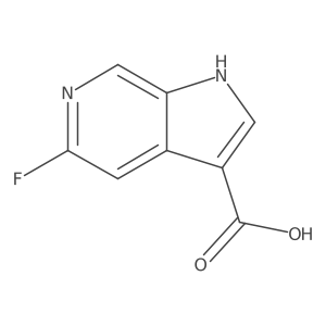 5-fluoro-1H-pyrrolo[2,3-c]pyridine-3-carboxylic acid结构式