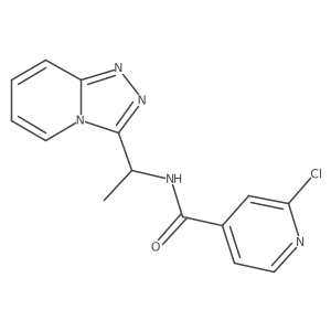 2-chloro-N-(1-{[1,2,4]triazolo[4,3-a]pyridin-3-yl}ethyl)pyridine-4-carboxamide结构式