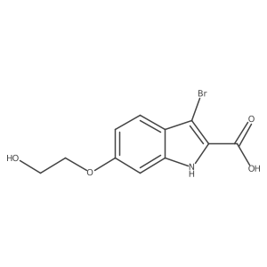 3-Bromo-6-[(2-hydroxyethyl)oxy]-1H-indole-2-carboxylic acid Structure