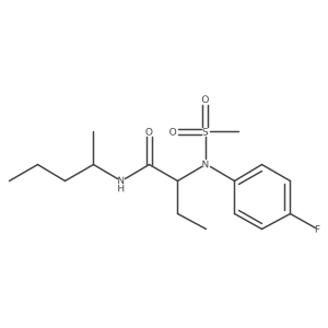 2-[(4-Fluorophenyl)(methylsulfonyl)amino]-N-(1-methylbutyl)butanamide结构式