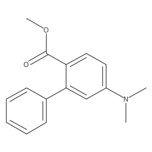COC(=O)c1ccc(N(C)C)cc1-c1ccccc1结构式
