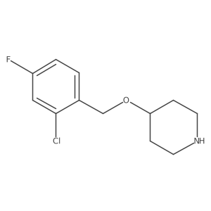4-[(2-Chloro-4-fluorophenyl)methoxy]piperidine Structure