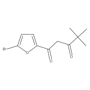 1-(5-Bromofuran-2-yl)-4,4-dimethylpentane-1,3-dione结构式