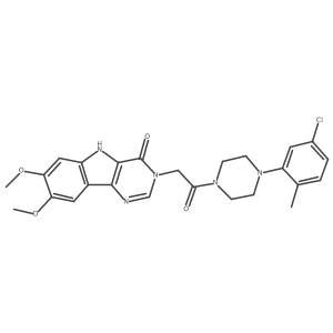 3-{2-[4-(5-chloro-2-methylphenyl)piperazin-1-yl]-2-oxoethyl}-7,8-dimethoxy-3H,4H,5H-pyrimido[5,4-b]indol-4-one Structure